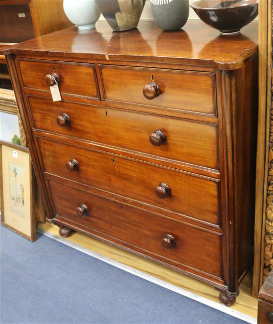 An early 19th century mahogany chest W.116cm